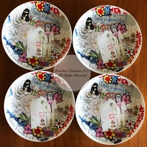 Gloria Vanderbilt Collectors Plates Set of 4 Token of Friendship Vintage 70s